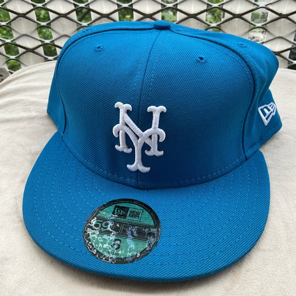 New Era New York Mets MLB Teal fitted cap size 8 BRAND NEW